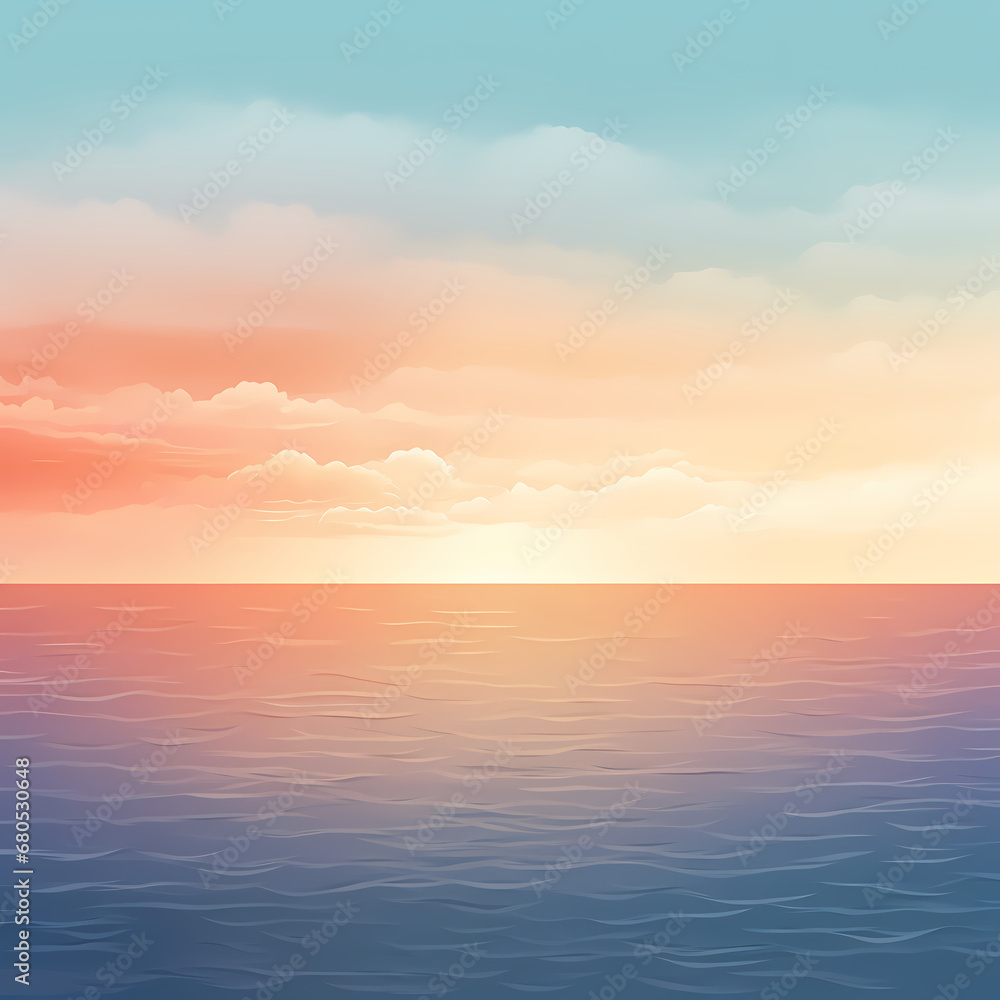 background with a soft gradient depicting a coastal sunset