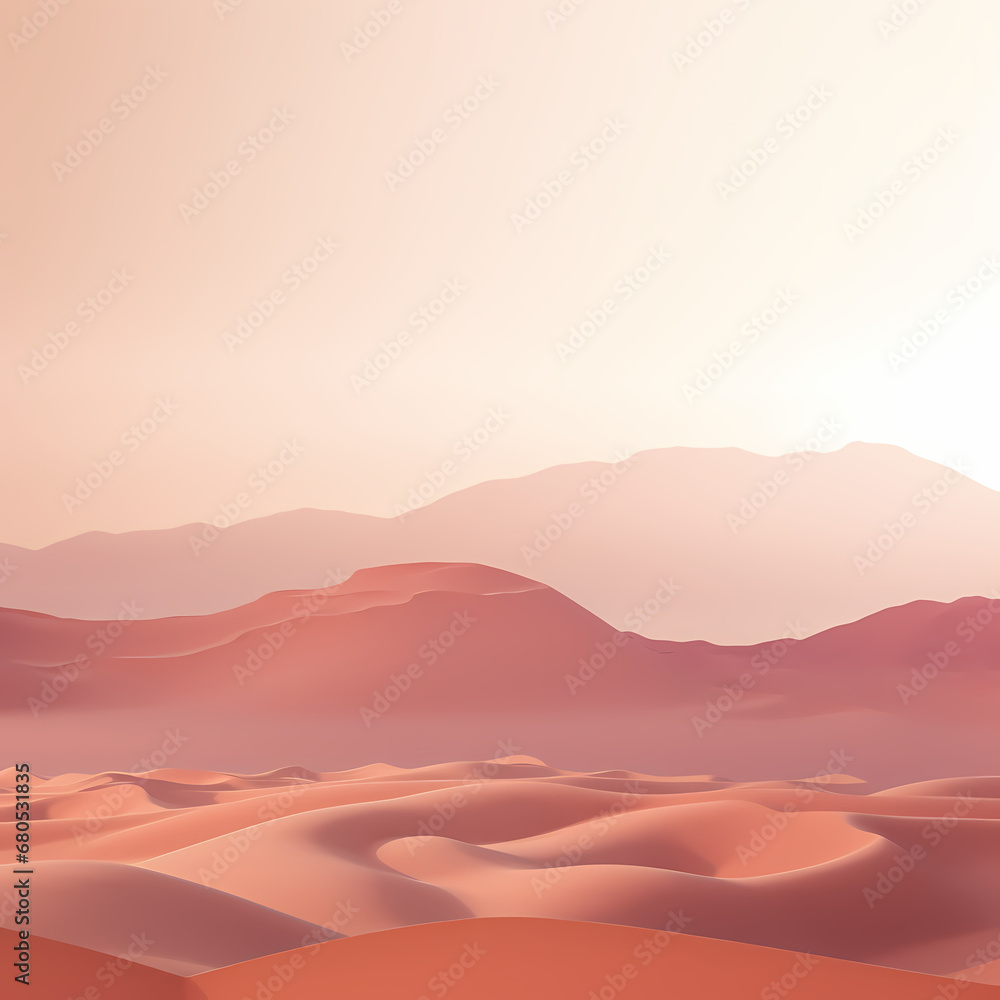 background with a soft gradient depicting a desert mirage