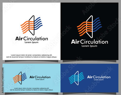 Fresh air flow logo template