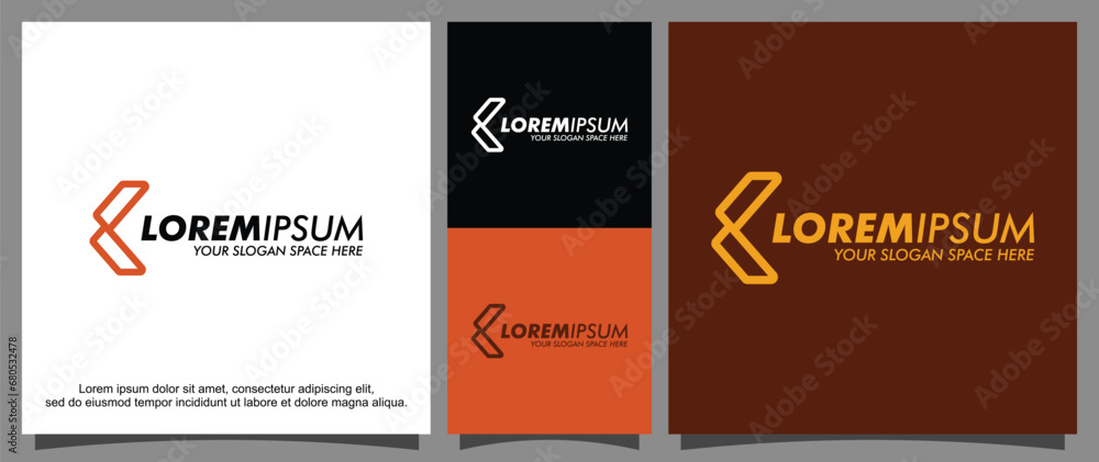 Modern letter K logo template
Modern letter K logo template