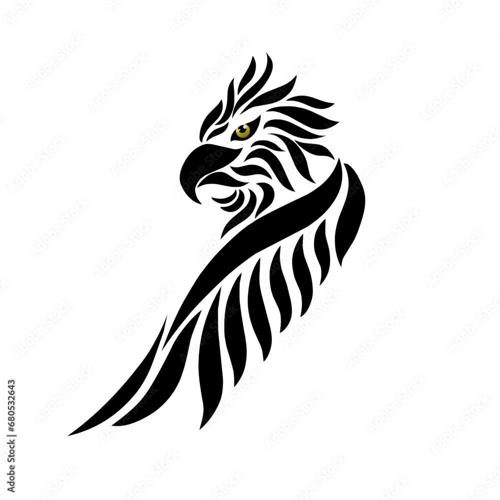 graphic vector illustration of tribal art tattoo design eagle with wings graphic vector illustration of tribal art tattoo design eagle with wings