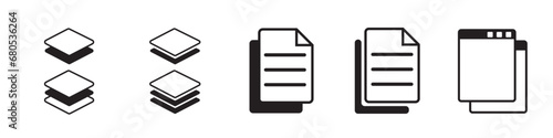 layer icon file and application task manager icon multi tasks multi layers symbol
