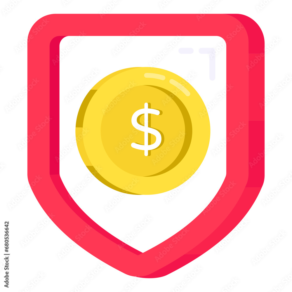 A premium download icon of financial security 

