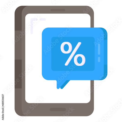Premium download icon of mobile discount 

