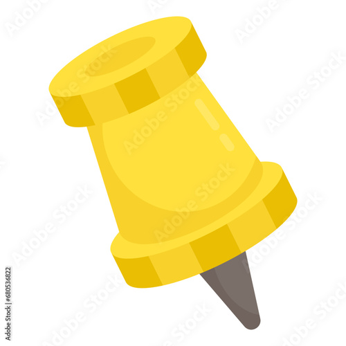A perfect design icon of pushpin

