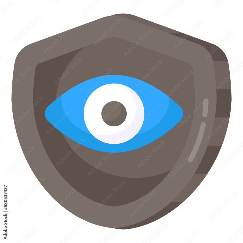 Eye inside shield, icon of security monitoring
Eye inside shield, icon of security monitoring