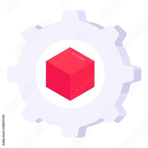 A creative design icon of parcel setting 

