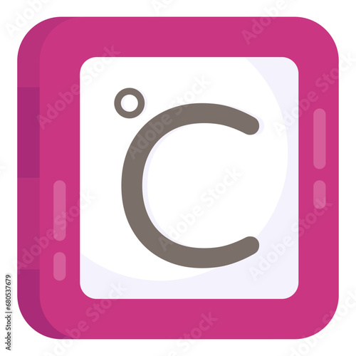An icon design of celsius 

