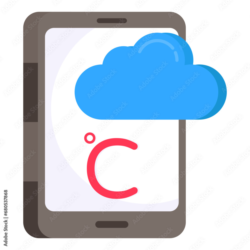 Mobile weather app icon in premium style
Mobile weather app icon in premium style