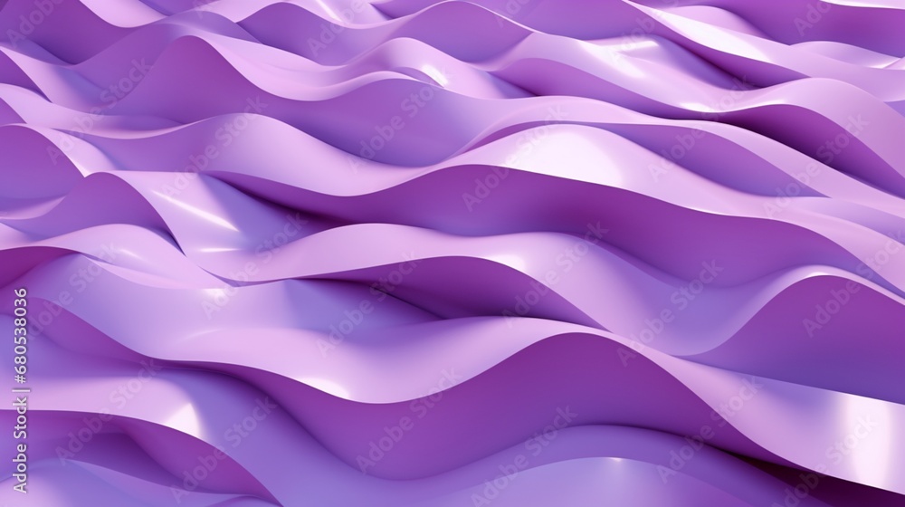 Whimsical Lavender Dreams. Tiles Arranged to Create 3D Textured Background, Geometric Surface Wavy Background.
