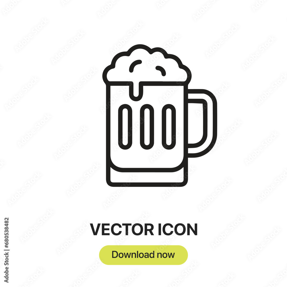 Beer icon vector. Linear-style sign for mobile concept and web design. Beer symbol illustration. Pixel vector graphics - Vector.
Beer icon vector. Linear-style sign for mobile concept and web design. Beer symbol illustration. Pixel vector graphics - Vector.