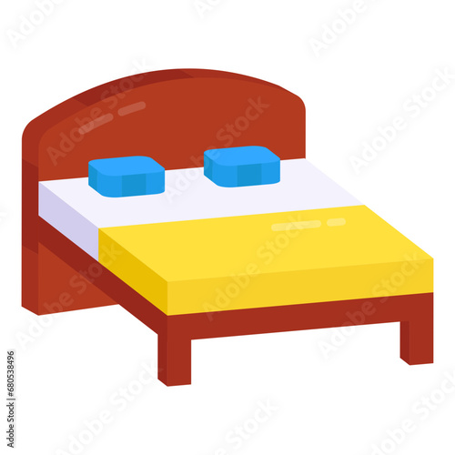 Premium download icon of bed

