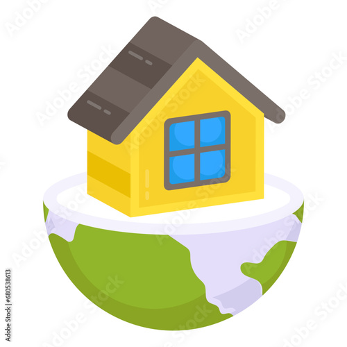 Modern design icon of urbanization

