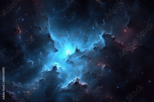 Blue Nebula Galaxy Abstract Background