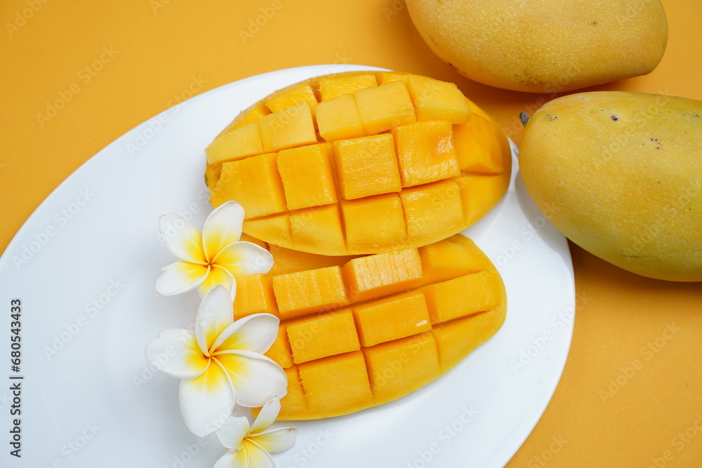 mango on a plate mango on a plate