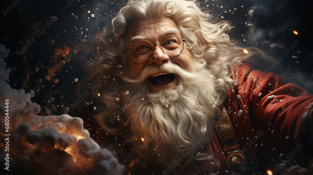 Fototapeta premium Portrait of Santa Claus. Generative AI