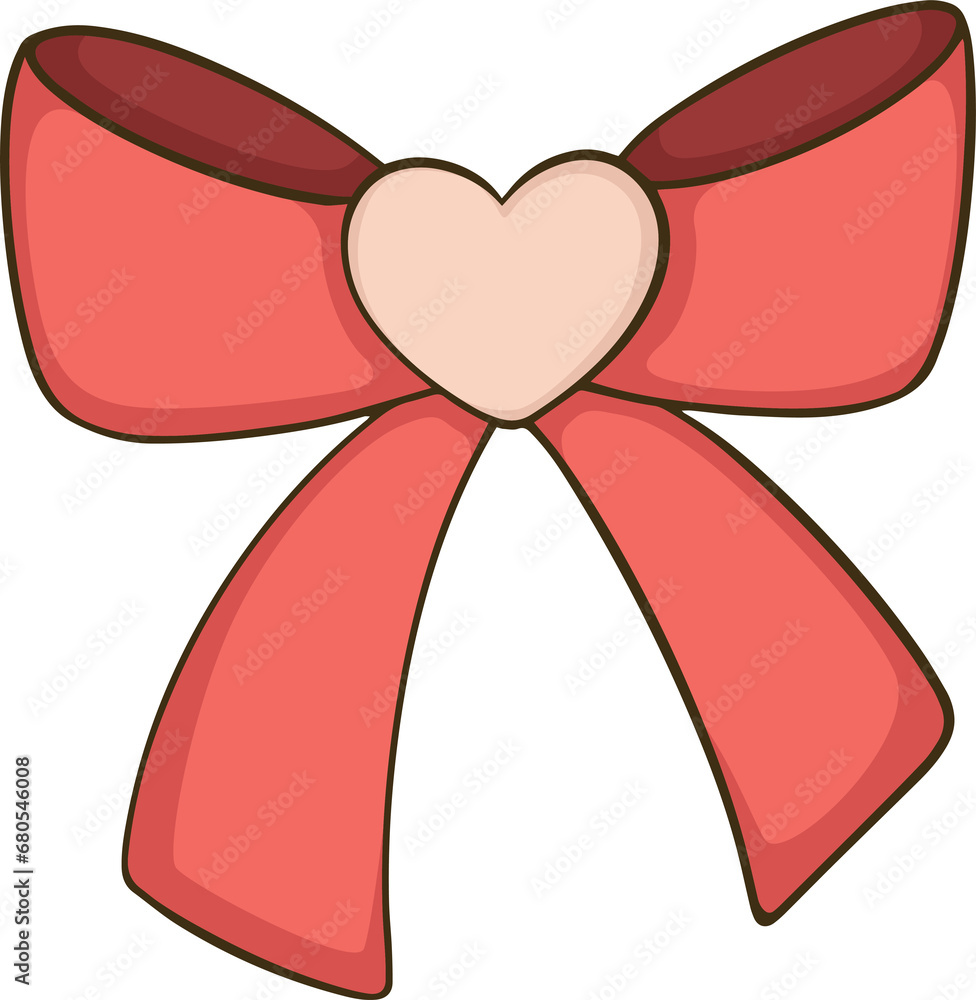 illustration of a red ribbon