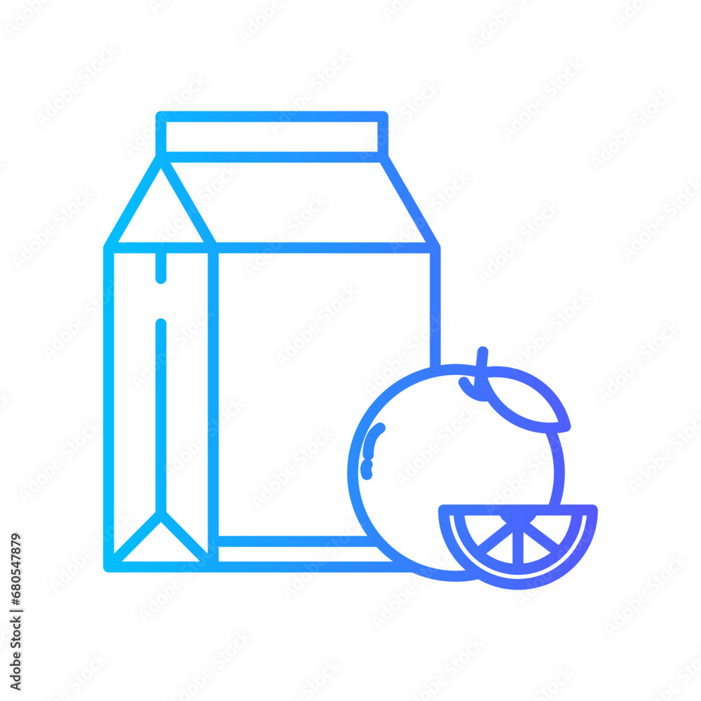 orange juice gradient icon