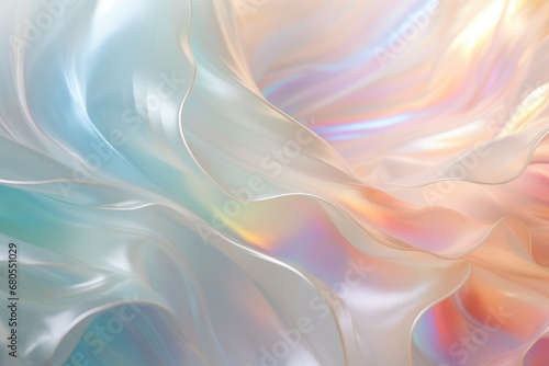 Swirling pastel fabric texture ideal for serene backgrounds or dreamy textile designs.