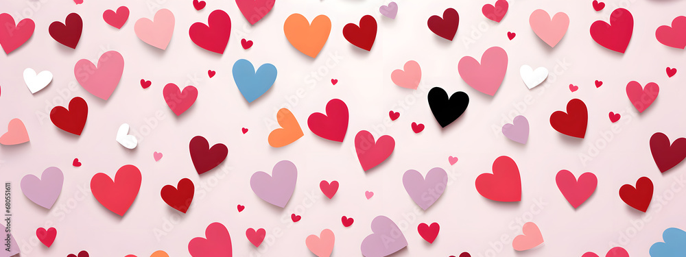 Background of translucent small hearts in red colors. Valentine's day illustration Background of translucent small hearts in red colors. Valentine's day illustration