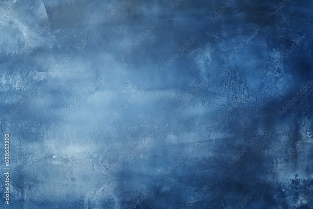 A grunge texture in dark blue color created through abstract watercolor painting, suitable for use as a background or banner.