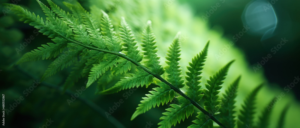 Macro shot of a lush green fern. Macro shot of a lush green fern.