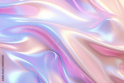 Silky waves of pink and blue in a soft, iridescent texture ideal for beauty, fashion, or fluid art concepts.