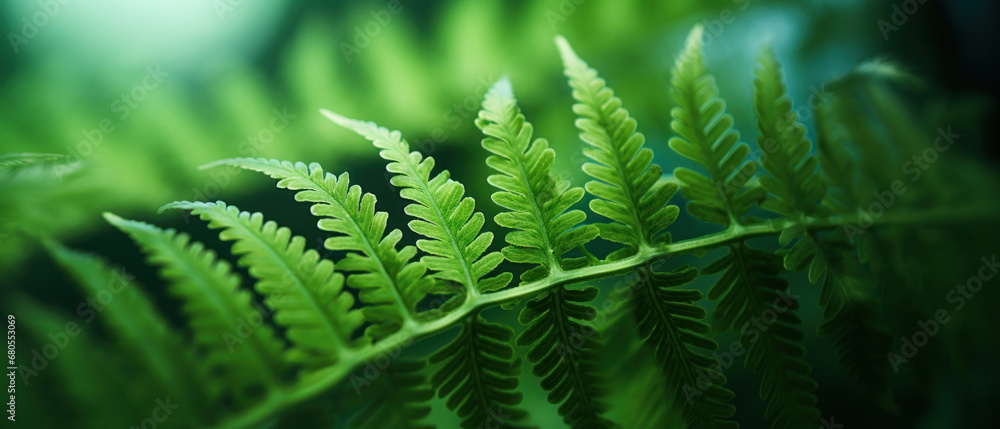 Macro shot of a lush green fern. Macro shot of a lush green fern.