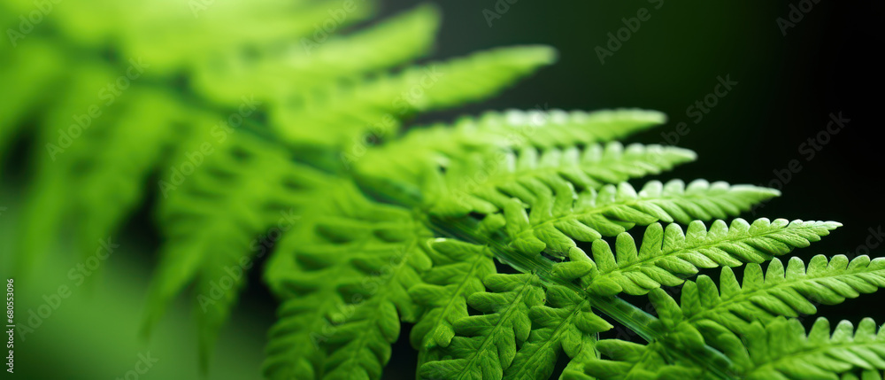 Macro shot of a lush green fern. Macro shot of a lush green fern.