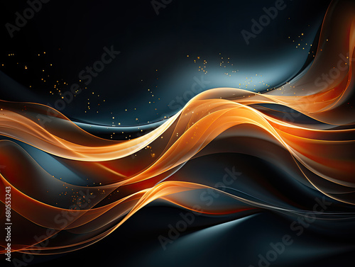 In a luxury style abstract background, find a golden line wave.