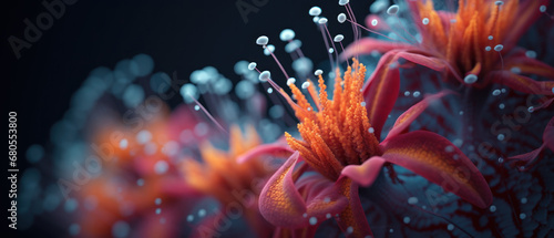 Abstract nano photography revealing a kaleidoscope.