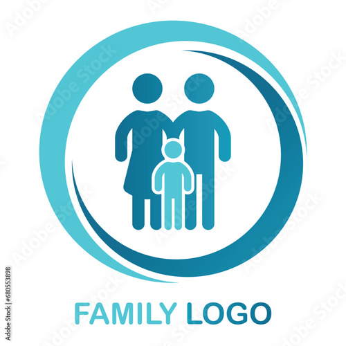 Familie, Gruppe, Eltern und Kind - Logo, Symbol, Icon