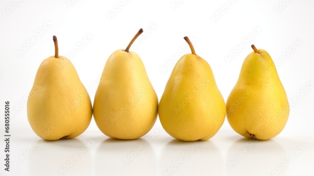 Fresh Anjou Pears on a Clear White Background. Fresh Anjou Pears on a Clear White Background.