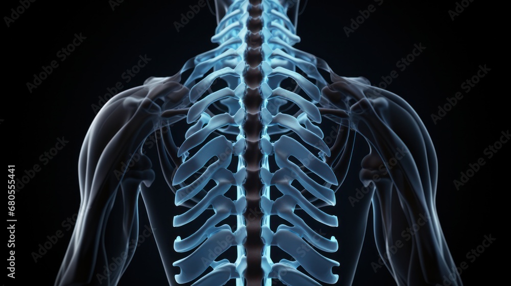 Arthritic Spine Xray Showing Ankylosing Spondylitis and Vertebral