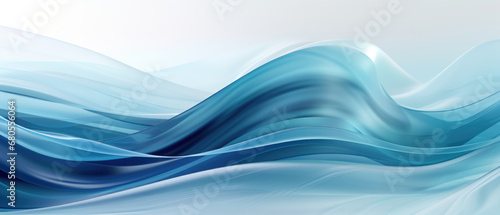 Vibrant blue waves on a tranquil background.