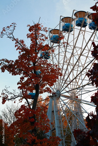 Fototapeta Naklejka Na Ścianę i Meble -  ferris wheel in an amusement park