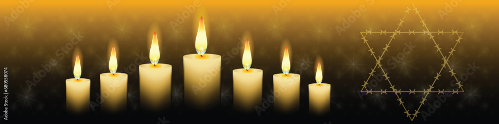 International Holocaust Remembrance Day vector. Star of David . January 27. Important day International Holocaust Remembrance Day vector. Star of David . January 27. Important day