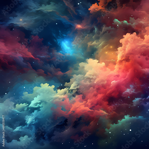 abstract cosmic clouds