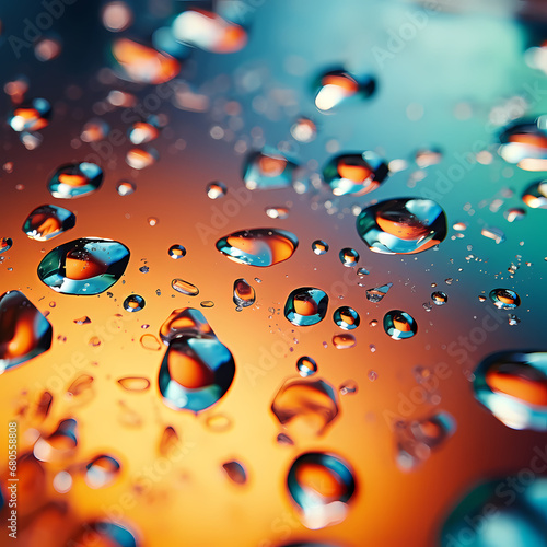 abstract representations of water droplets on glass