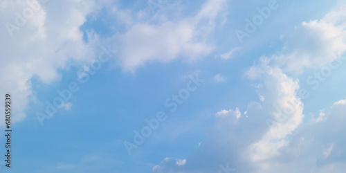 Blue sky clouds background. Beautiful blue sky and clouds natural background. vector illustration.