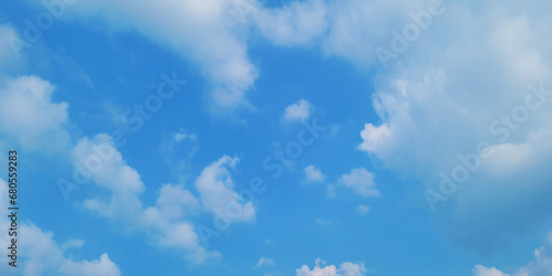Blue sky clouds background. Beautiful blue sky and clouds natural background. vector illustration.