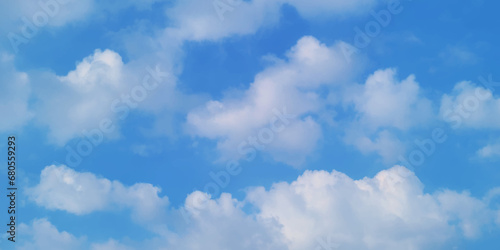 Blue sky clouds background. Beautiful blue sky and clouds natural background. vector illustration.