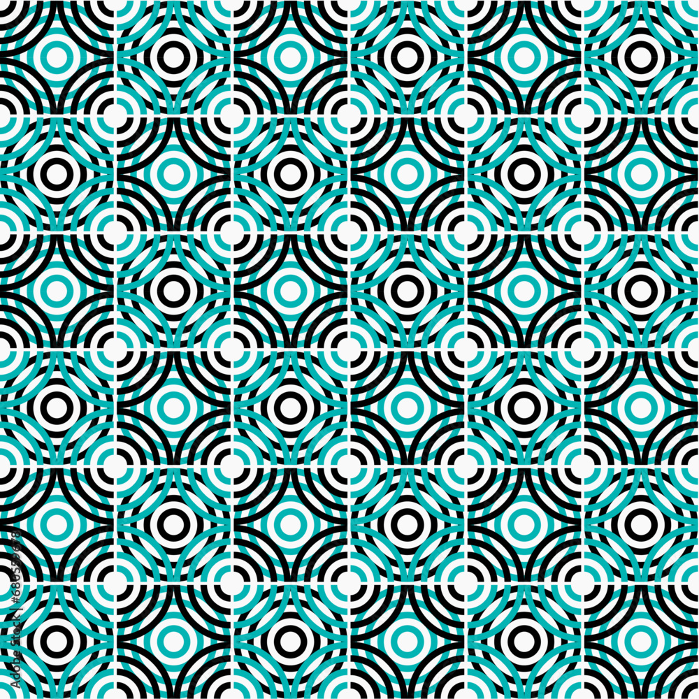 Pattern with rings or circle. White background