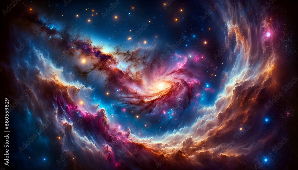 Fototapeta premium Galactic Dreams: A Journey Through the Stars