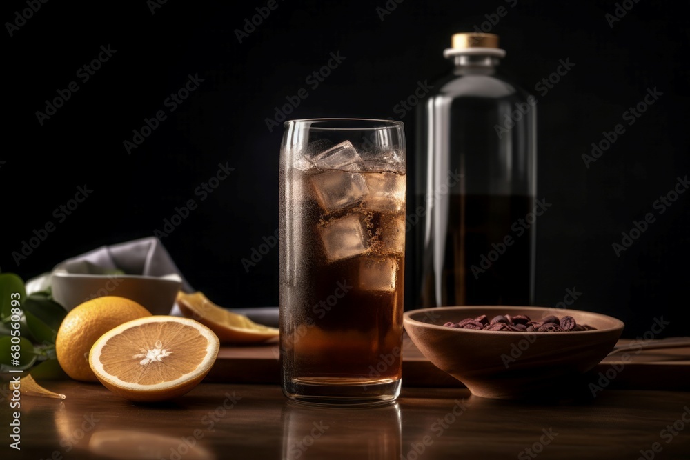 Beverage merges crisp taste drink absorb. Ice cocktail zesty flavor. Generate Ai Beverage merges crisp taste drink absorb. Ice cocktail zesty flavor. Generate Ai