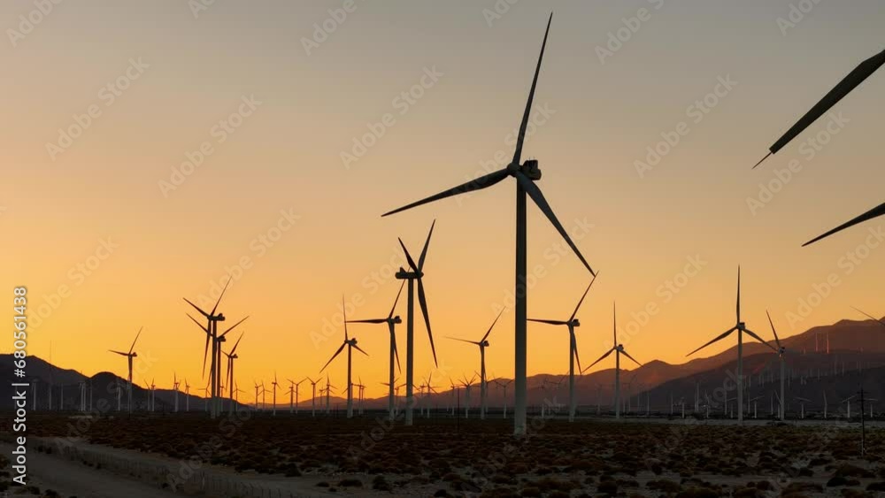 The famous windmills of Palm Springs California aerial view - aerial photography The famous windmills of Palm Springs California aerial view - aerial photography