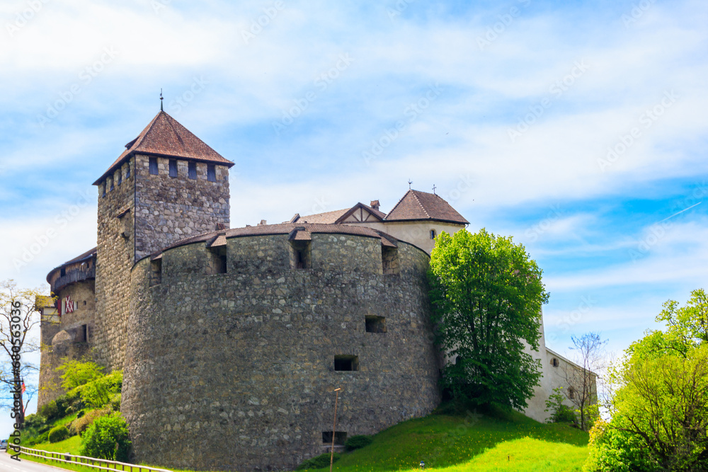 Medieval castle in Vaduz, Liechtenstein, Europe Medieval castle in Vaduz, Liechtenstein, Europe