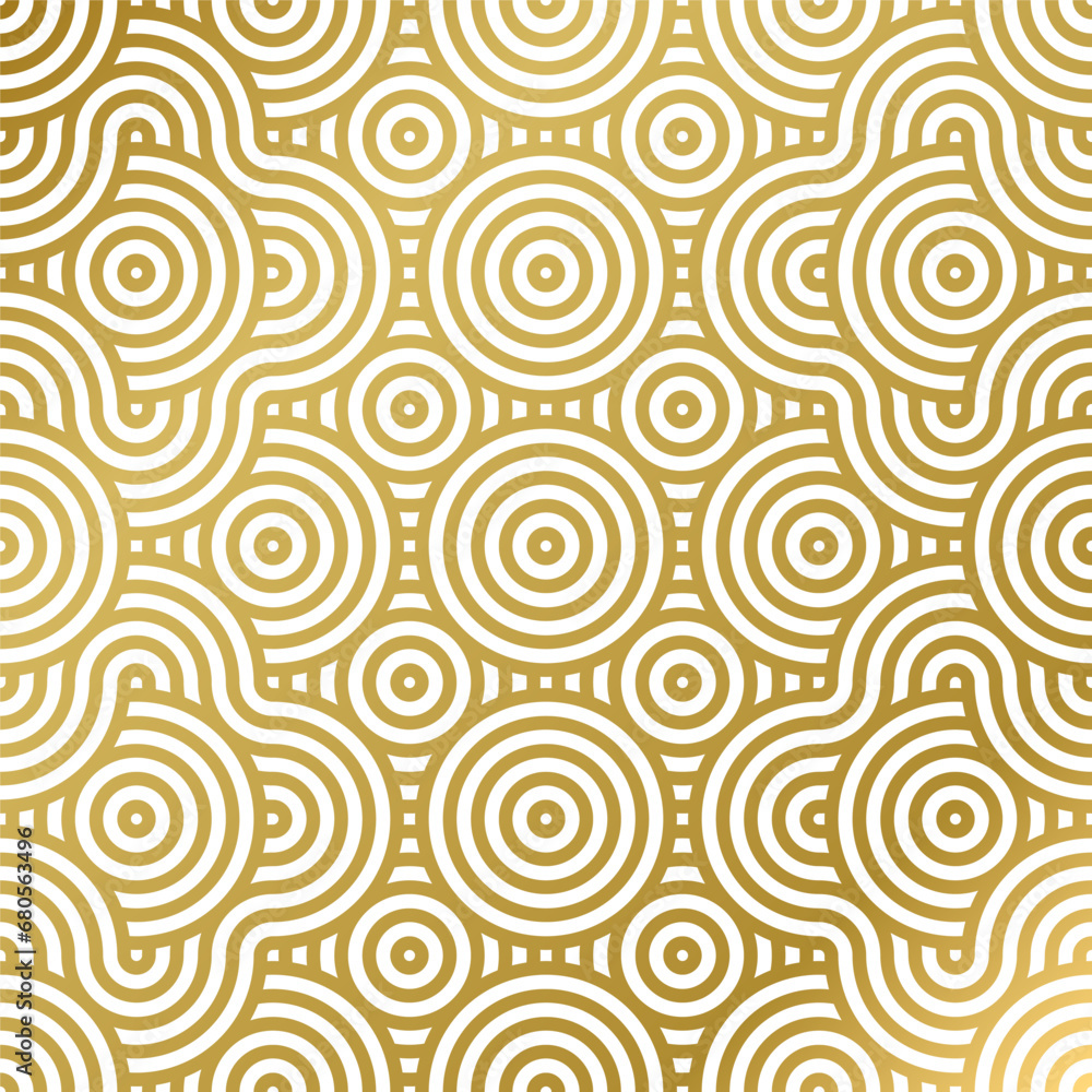 luxury seamless pattern white and gold wave circle luxury seamless pattern white and gold wave circle