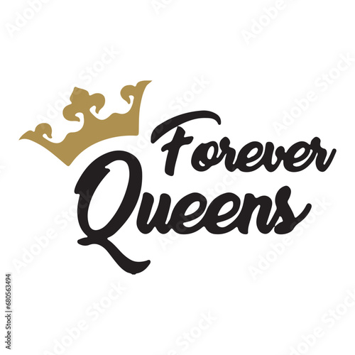 Stylish , fashionable  and awesome  King  and queen typography art and illustrator