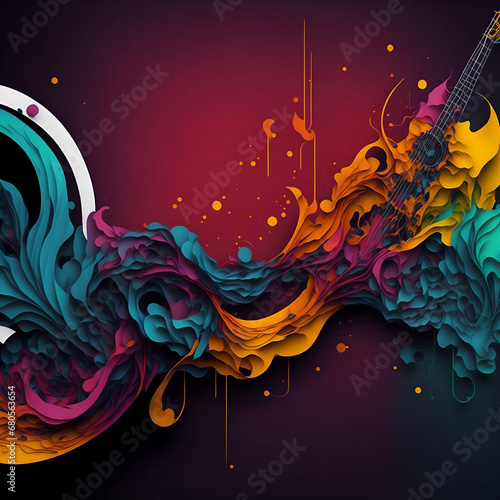 Abstract music as colors background. Colorful representation of music as if it was color. Use as graphic resource  background or wallpaper
